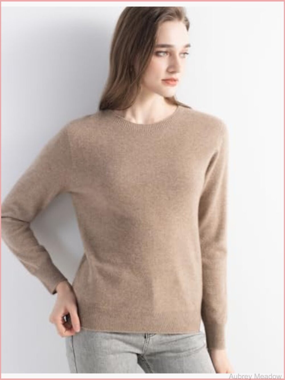100% Pure Cashmere Crew Neck Long Sleeve Pullover Sweater - Picture 2 of 7